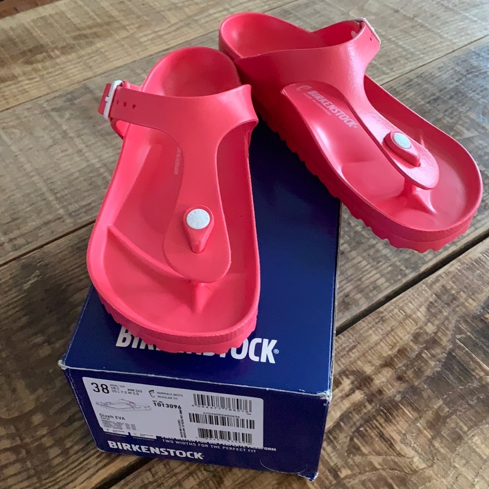 NWT Birkenstock Gizeh Eva Coral, 38, 7